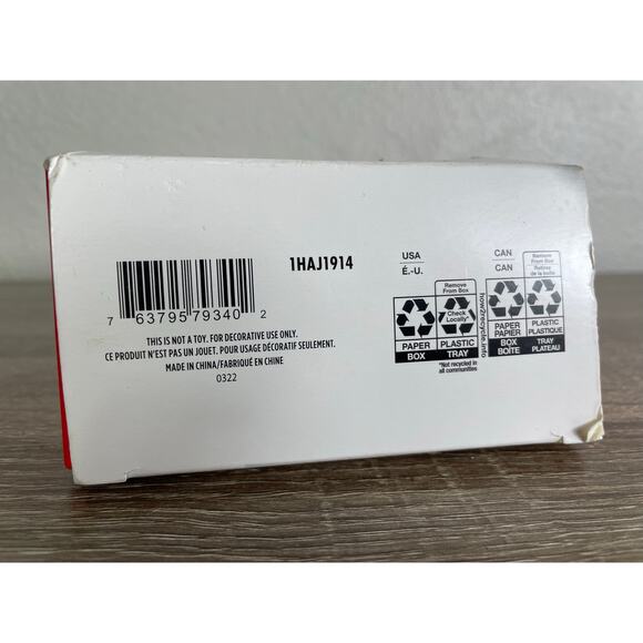 Hallmark 2022 Baby’s 1st Christmas Rattle‎ Ornament Silver Blue Bow New - Picture 10 of 10